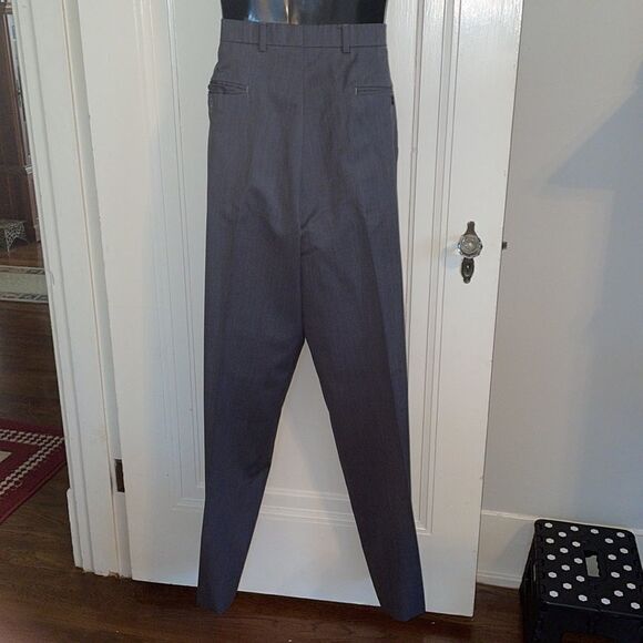 Bravini Trousers gray wool dress pants - Picture 3 of 7